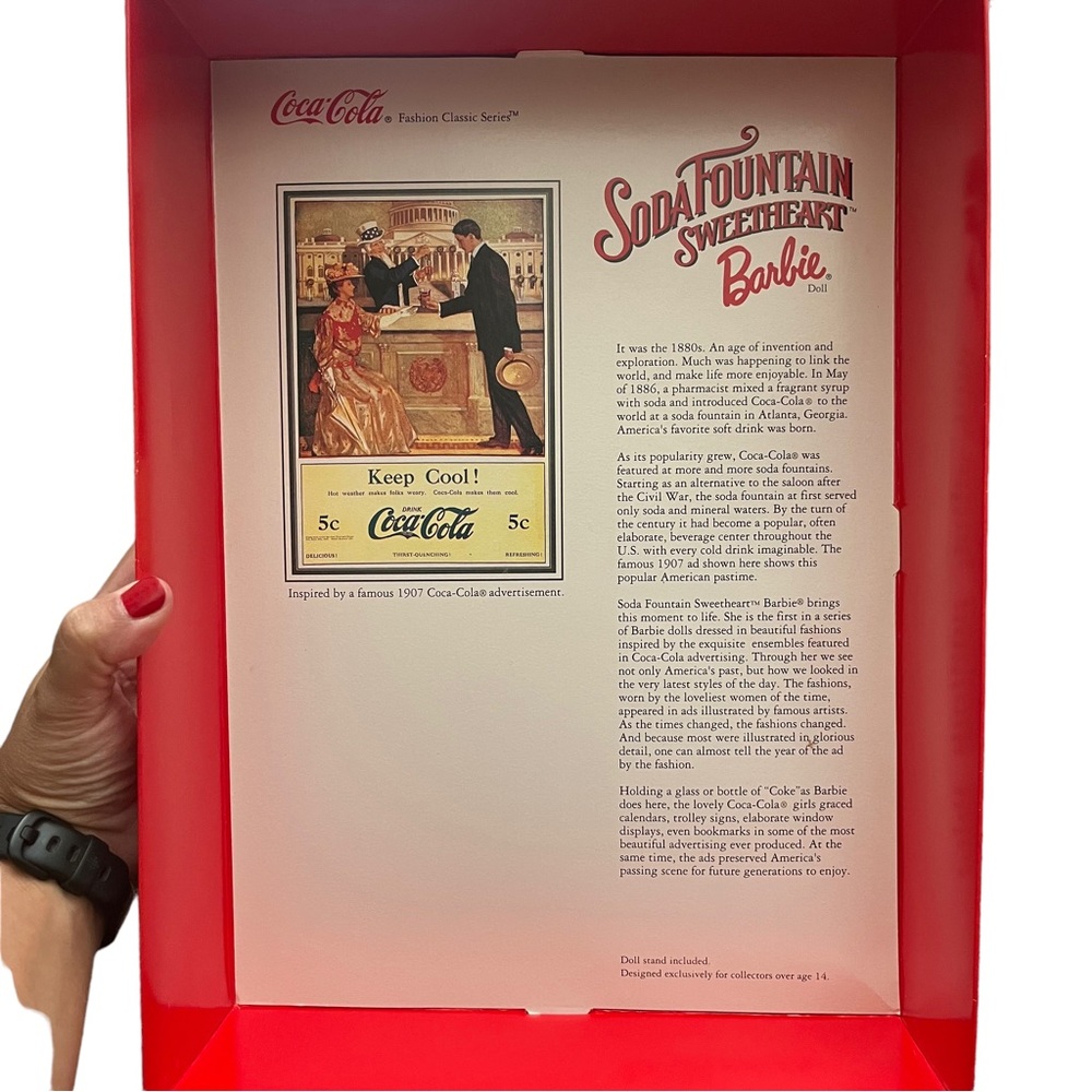 Vintage Mattel Barbie Soda Fountain Sweetheart Coca Cola Doll - Picture 6 of 7